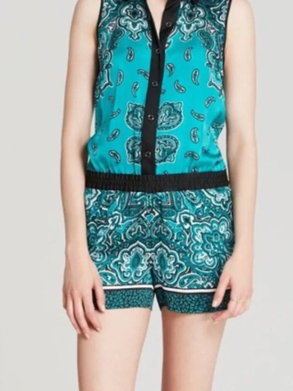 NWT Michael Kors Paisley Bandana Sleeveless Romper Size XL